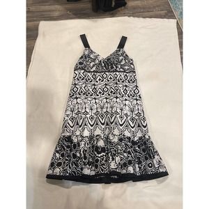 Ann Taylor size 12 black and white floral sundress in very good condition